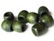 8 17mm Wooden Barrel Beads Large Hole Green Vintage Wood Beads bO2